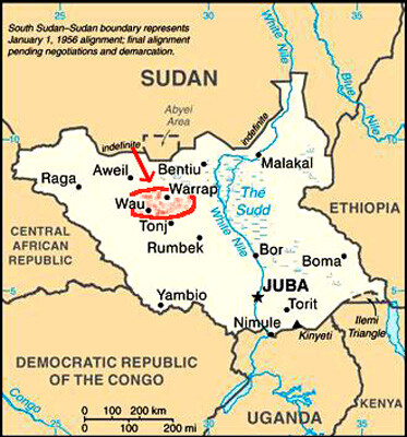 The map of South Sudan: Adopted and modified from: https://www.cia.gov/library/publications/the-world- factbook/geos/geos/od.html.